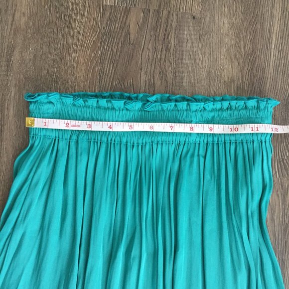 Zara Satin Maxi Skirt in Turquoise - Picture 10 of 12